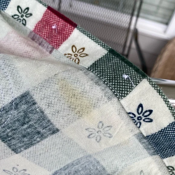 Vintage American Sweetheart Plaid Button-Up Shirt in Red, Green, and White - Picture 7 of 8